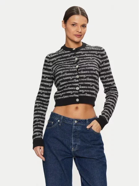 Ζακέτα Tommy Jeans μαύρο