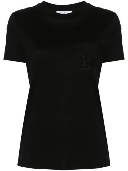 Haftowana koszulka Max Mara czarna