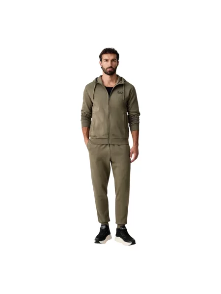 Emporio Armani komplet dresowy z bawełną zielony