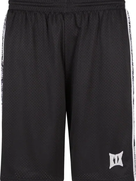 Pantaloni gri / negru alb