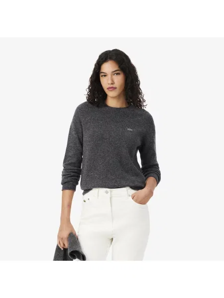 Lacoste Wełniany Sweter I Dzianina 3D szary