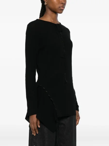 Πλεκτός τοπ Yohji Yamamoto μαύρο