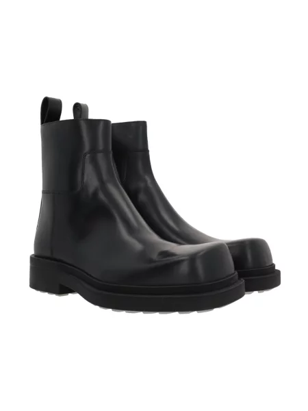 Botki Bottega Veneta skórzane czarne