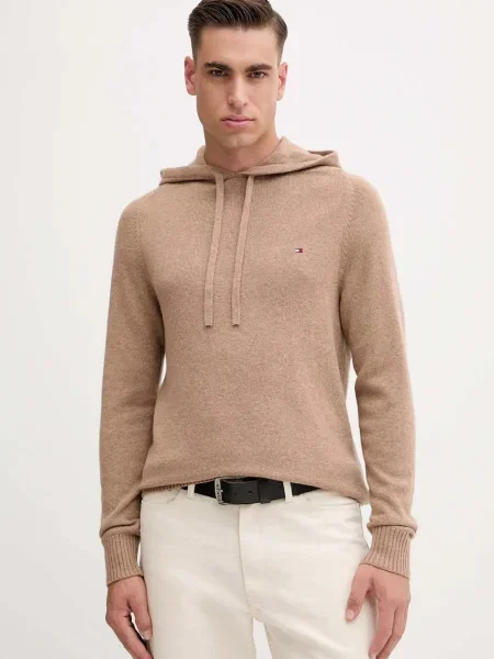 Tommy Hilfiger Volnen pulover rjava