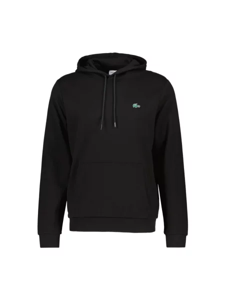 Bluza z kapturem Lacoste z kapturem czarna
