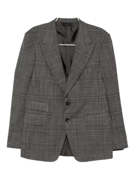 Costum Tom Ford în carouri de costum gri