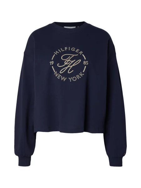 TOMMY HILFIGER Tricou ROUNDAL bleumarin / auriu