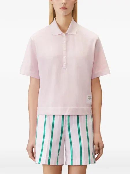 Top Thom Browne din jerseu roz