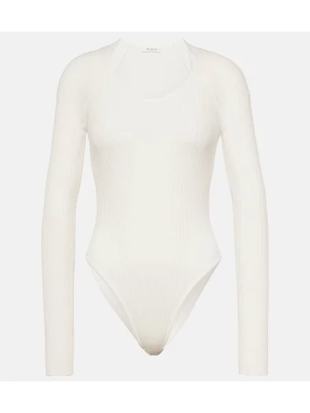 Body Alaïa tricotate alb