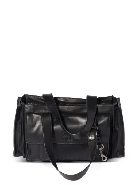 Geanta de piele Miu Miu din piele negru