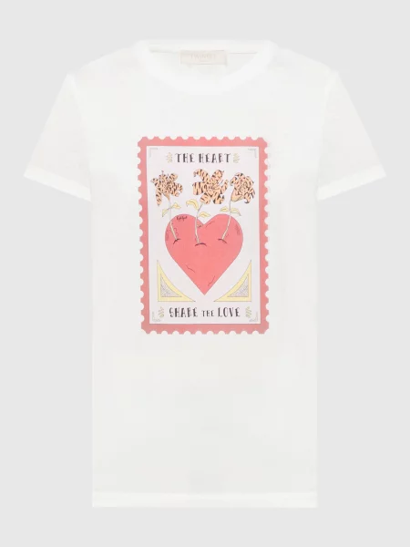 Футболка з принтом Red Heart Twinset біла