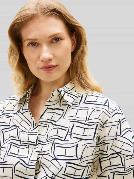 Bluzka z długim rękawem z czystego lnu o kroju relaxed fit Tommy Hilfiger