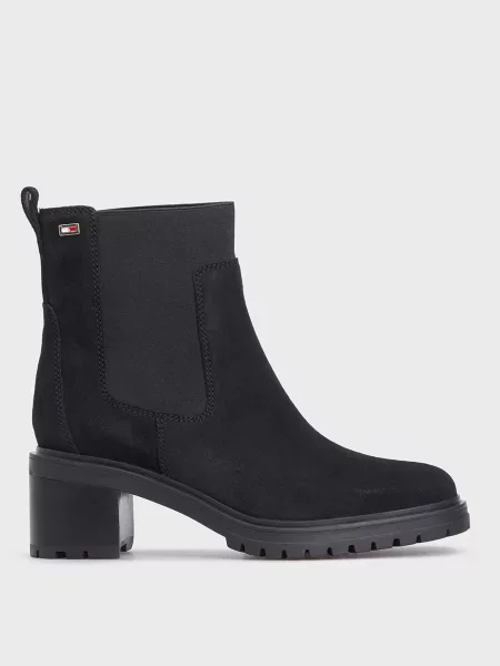 Замшевые ботильоны Tommy Hilfiger черные
