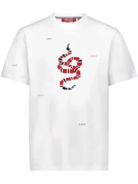 Tricou Mostly Heard Rarely Seen 8-bit cu model piele de șarpe alb