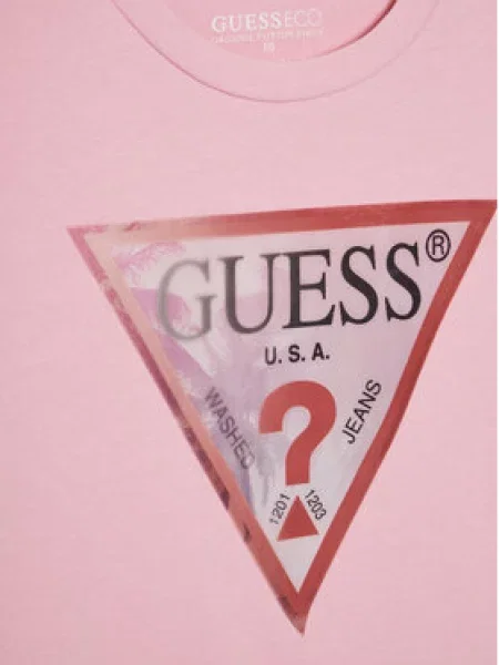 Guess T-shirt Oversize ružičasta
