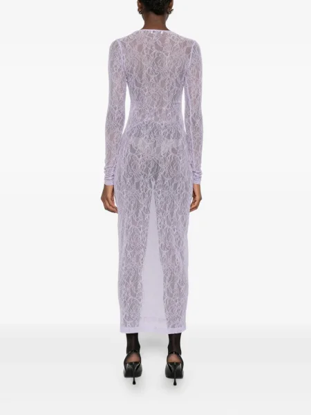 Костюм макси рокля Wardrobe.nyc с дантела до коляното виолетово