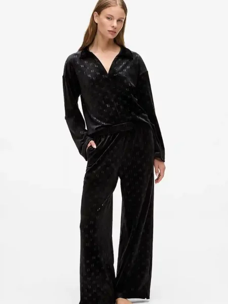 Karl Lagerfeld pantaloni de trening din uni negru