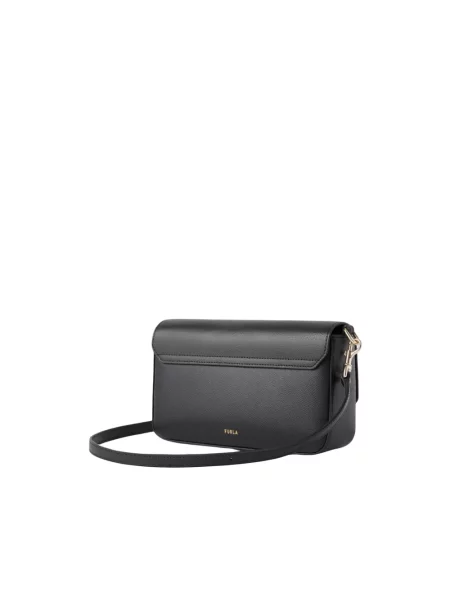 Torebka crossbody Furla skórzana czarna