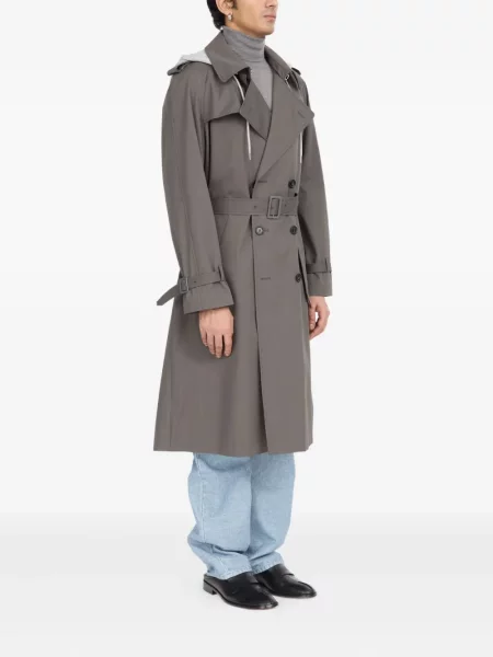 Palton Mm6 Maison Margiela cu glugă gri