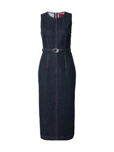 HUGO Obleka Gamelia 1 temno modra