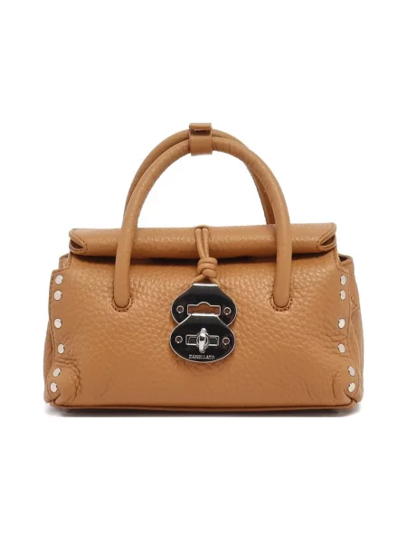 Mała torebka skórzana Zanellato brązowa