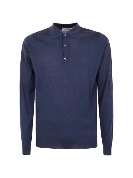 Tricou polo John Smedley albastru