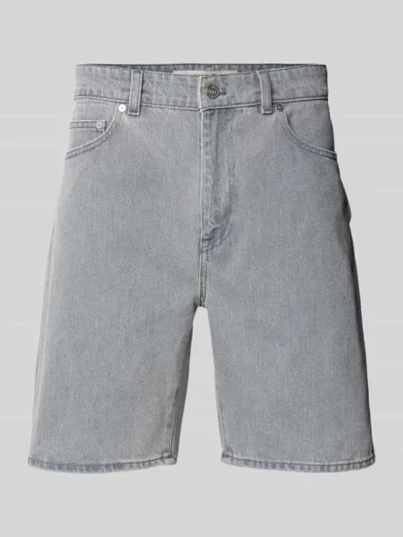 Bermudy jeansowe o kroju straight fit z 5 Lacoste szare