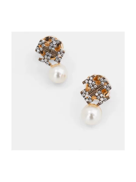 Tory Burch kolczyki Moondance szare