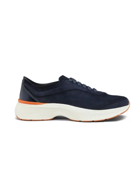 Sneakersy Santoni skórzane niebieskie