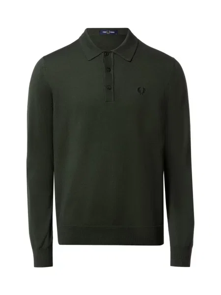 Fred Perry Sweter Mężczyźni Wełna jednolity S zielony