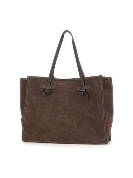 Shopperka Gianni Chiarini zamszowa brązowa
