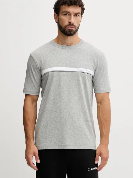 Tričko Calvin Klein Performance s potiskem šedá