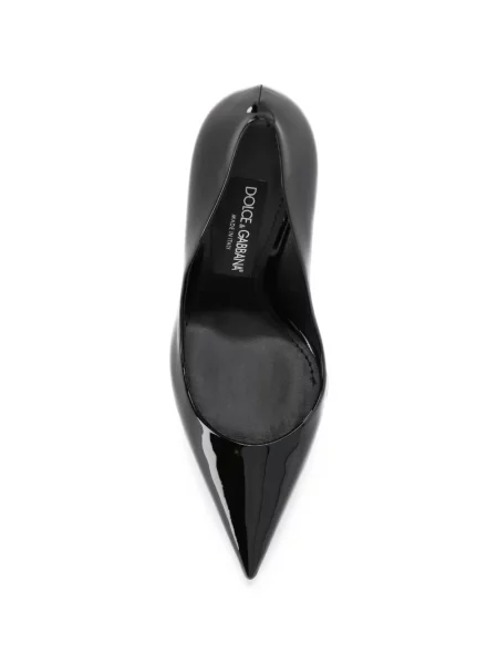 Pantofi cu toc Dolce & Gabbana din piele de lac negru