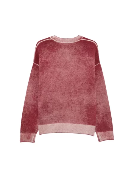 Sweter Amish wełniany czerwony