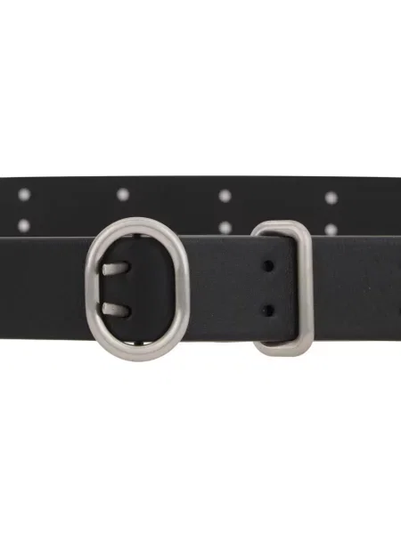 Cu centură curea Jil Sander din piele cu cataramă negru