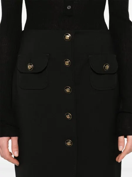 Fustă midi Sandro până la genunchi negru