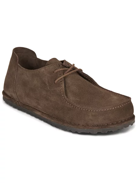 Nizki čevlji Birkenstock s čipko z vezalkami rjava
