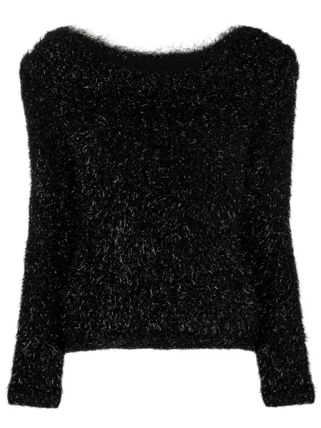 Pulover Alberta Ferretti tricotate lung negru