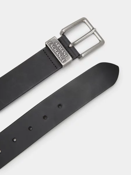 Кожаный ремень Armani Exchange с ремешками коричневый