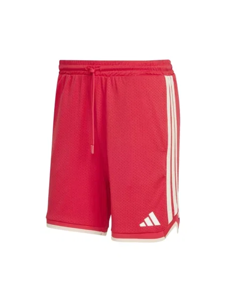 Szorty z elastycznym pasem i trokami Adidas Sportswear czerwone