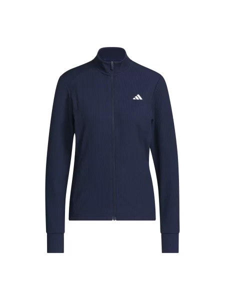 ADIDAS GOLF Jakna za vježbanje PERFORMANCE TEXTURE FULL ZIP morsko plava bijela
