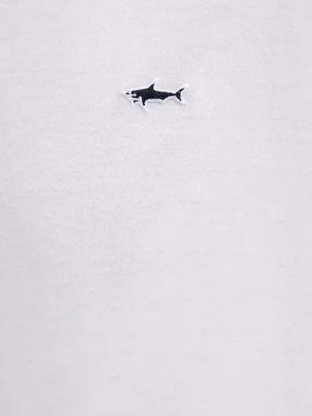Однотонная футболка Paul&shark белая