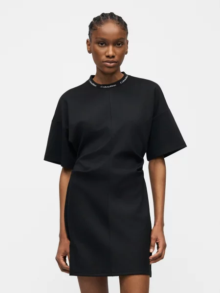 Calvin Klein Jeans Rochie / alb negru