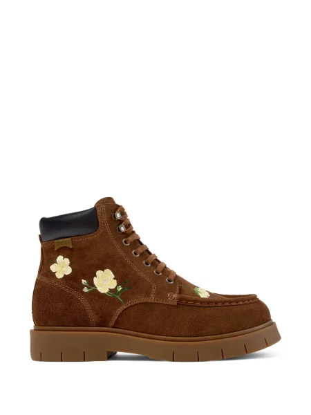 Botine Camper cu model floral maro