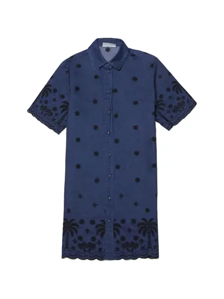 Rochie tip cămașă Mc2 Saint Barth albastru