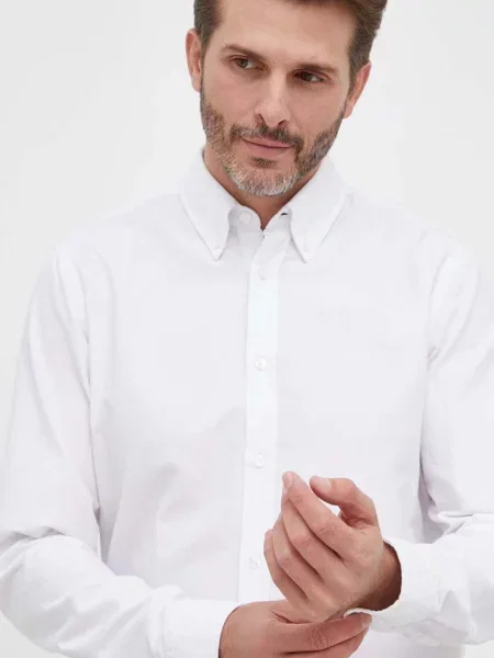 Olasz galléros hosszú ujjú hosszú ing Boss kék