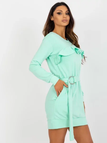 Rochie mini Fashionhunters de costum turcoaz