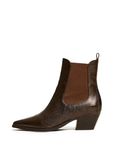 Scurt botine Twinset din piele maro