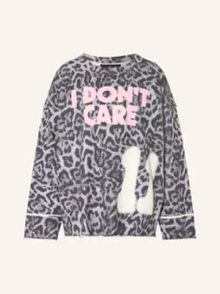 Yippie Hippie Bluza Oversize grau szara