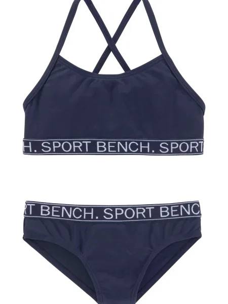 BENCH Costum de baie două piese bleumarin alb